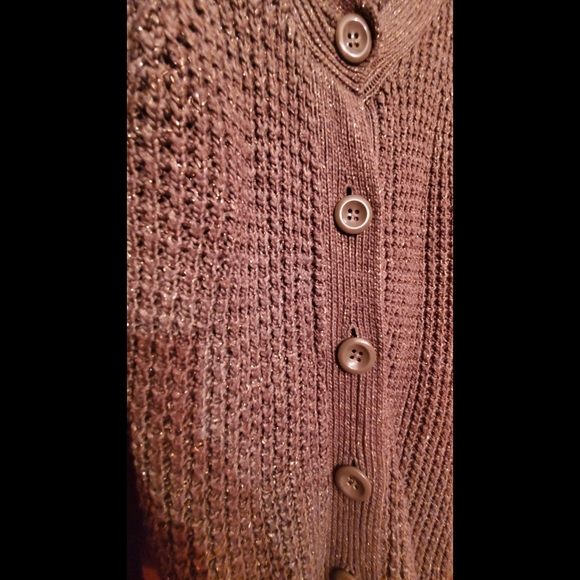 Mossimo Supply Co. Gray Shiny Cardigan - Size S - Picture 3 of 5